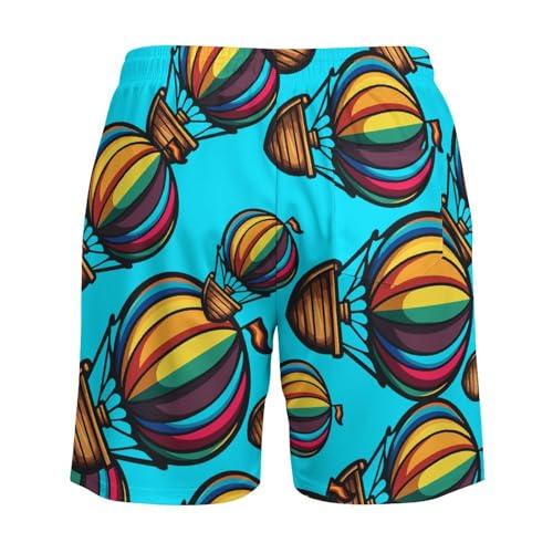 Hot Air Balloons Mens Swim Trunks with Quick-Drying Lining Beach Shorts for Outdoor Sports4