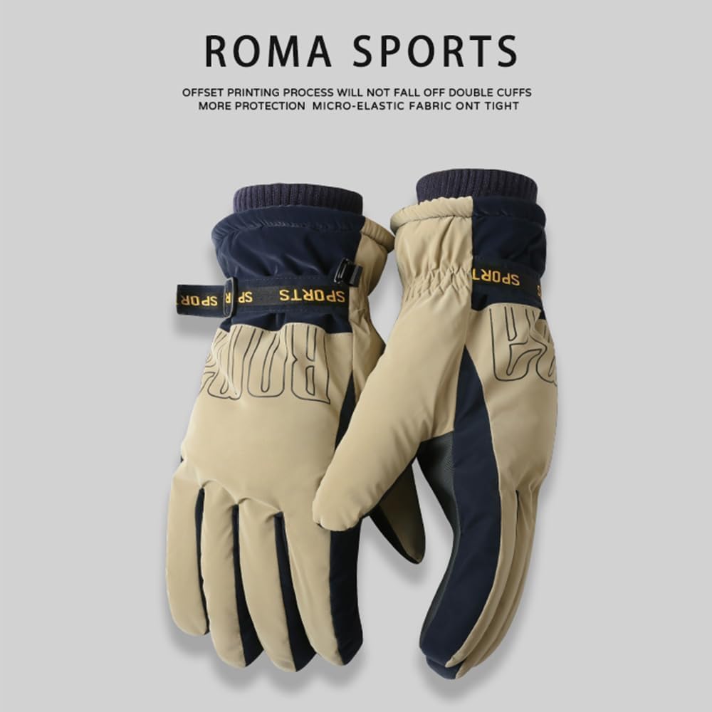 Thermal Gloves Warm Gloves Thickened Winter Gloves Non-Slip Anti-Cold Cycling Gloves Comfortable Cold Weather Gloves Snow Gloves