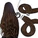 Moresoo Brown Tape in Extensions 18inch Remy Hair Tape ins 20pieces 50g Dark Golden Brown Hair #8 Tape in Hair Extensions Human Hair Straight Thick Hair Extensions