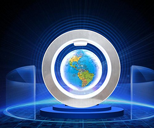Fugest Levitation Floating Globe 4Inch Rotating Magnetic Mysteriously Suspended In Air World Map Home Decoration Crafts Fashion Holiday Gifts (Blue) #TOP2