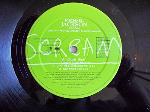 45vinylrecord Ultra Rare Scream The Remixes Club Side/Street Side 6 Tracks (33 RPM)