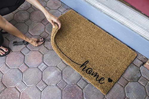Entryways Home , Hand-Stenciled, All-Natural Coconut Fiber Coir Doormat 18" X 30" X .75" #TOP2