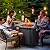 Ciays Propane Fire Pits Table 32 Inch Outdoor Gas Fire Pit, 50,000 BTU Steel Fire Table with Lid and Lava Rock, Add Warmth and Ambience to Gatherings and Parties on Patio Deck Garden Backyard,Black