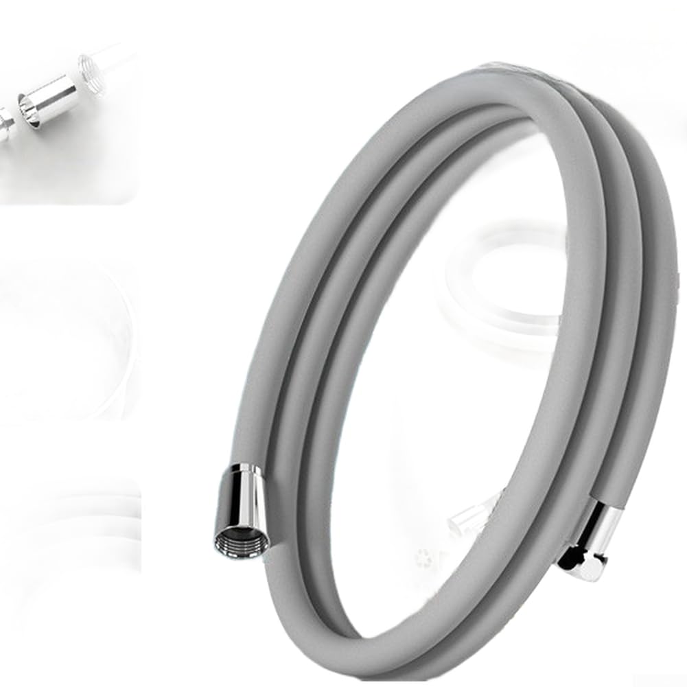 Manguera para ducha Silicona 1.5m Antiexplosión Calor Manguera(Gunmetal Gray)