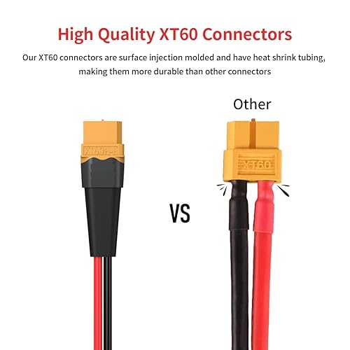 Miniatura 2 de XT60 macho a encendedor de cigarrillos 14AWG 12V hembra encendedor de cigarrillos Cable conector para generador solar portátil central eléctrica (5