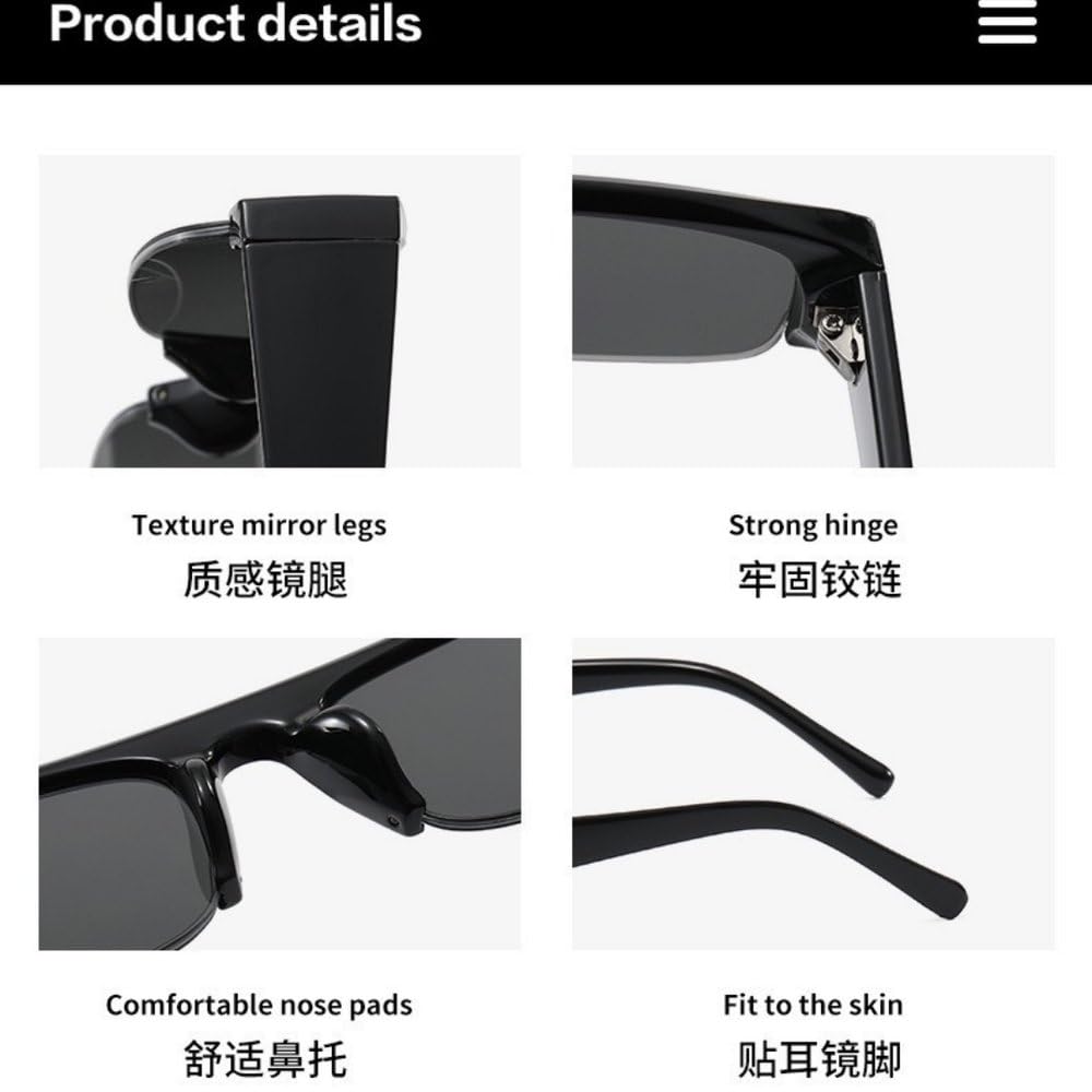 Klasyczne okulary przeciwsłoneczne retro w półramce dla kobiet, w stylu ulicznym, z ochroną UV, męskie, designerskie, modne, czarna herbata, 1