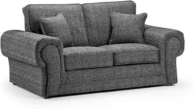 Wilcot 2C2 Corner or 3+2+1 Sofa for Living Room, Grey Fabric UK Upholstered Armchair 2 Seater
