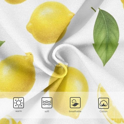 Yellow Lemons Green Leaves White Toddlers Underwear Floral 2t Cotton Girl Panties Cute Bright Undies Kids Briefs3