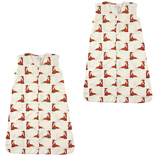 Image of Touched by Nature Baby Organic Cotton Sleeveless Wearable Sleeping Bag, Sack, Blanket, Boho Fox 2-Pack, 18-24 Months