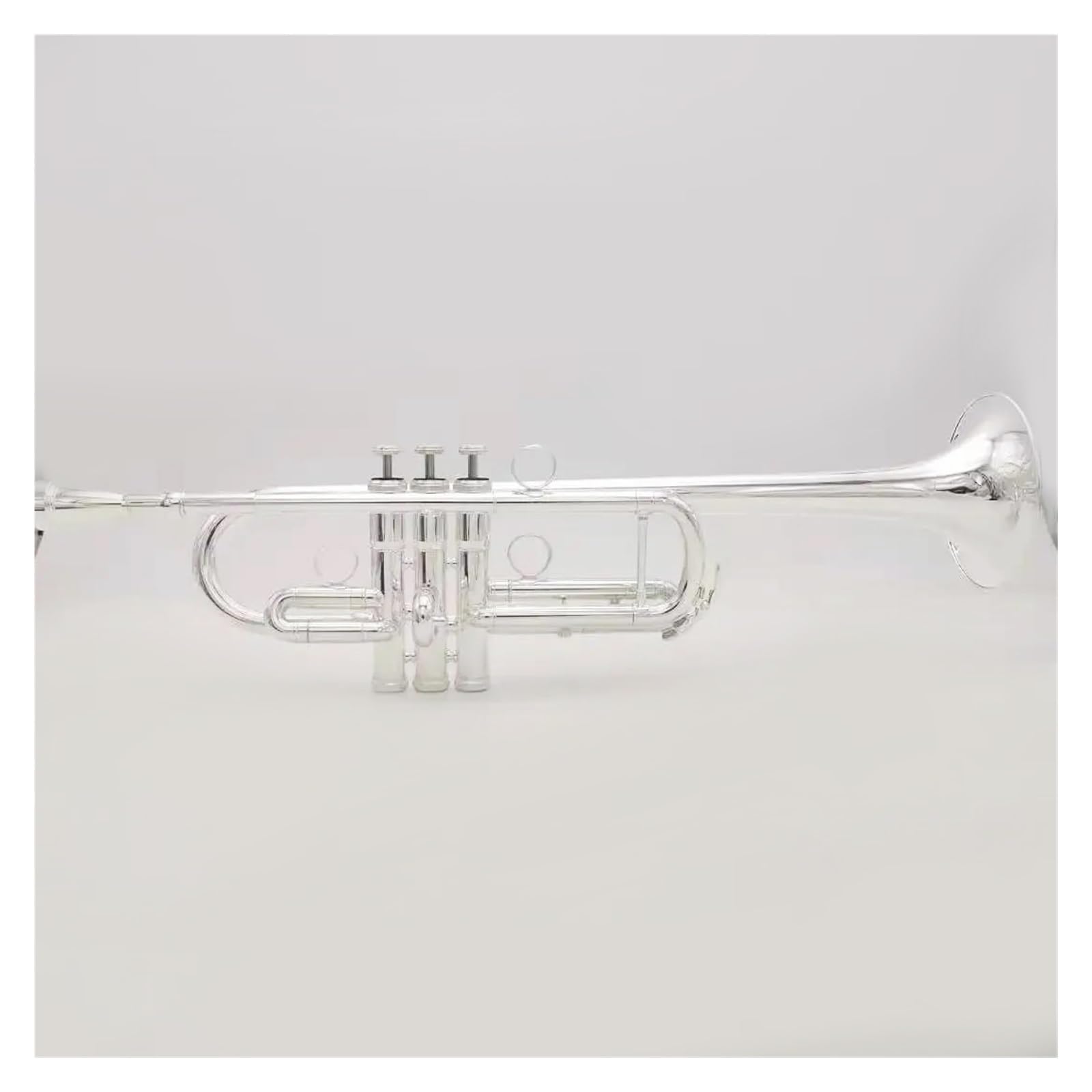 Trompeta Profesional en Do, Instrumentos Musicales Plateados, trompetas Profesionales, Boquilla en Do, Accesorios con Estuche