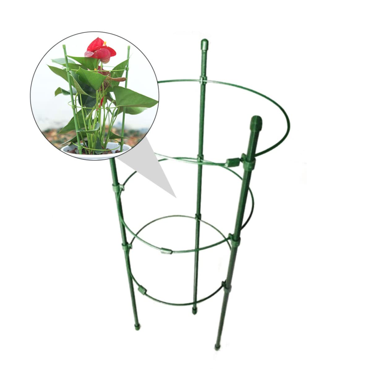 HANABASS 2 Set per Piante Rampicanti Gabbie Rivestito per Peperoni E Facile da Montare E Resistente 4 Pezzi*2