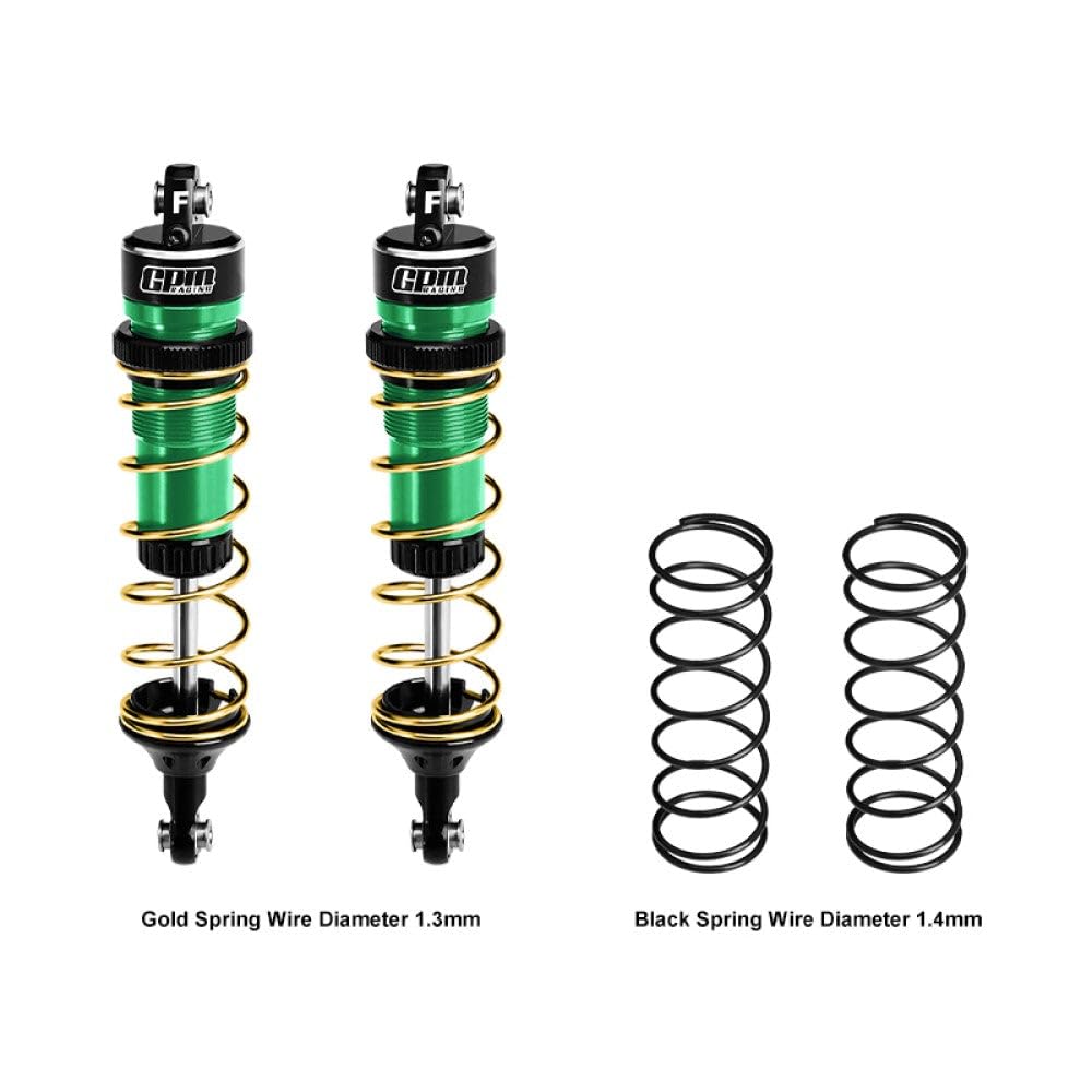 Aluminum 6061-T6 ALLOY FRONT ADJUSTABLE SPRING SHOCK 104MM For Traxxas 1:8 JATO 4X4 VXL BRUSHLESS-90386-4 / JATO 4X4 BRUSHLESS-90154-4 RC Buggy Upgrades - Green