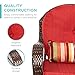 Best Choice Products Outdoor Wicker Patio Rocking Chair for Porch, Deck, Poolside w/Steel Frame, Weather-Resistant Cushions - Red