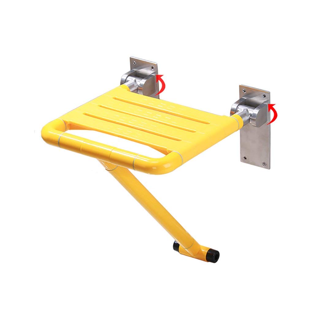 Taburete de Hoja abatible montado en la Pared Silla de Asiento de Ducha Plegable, Asiento de baño Plegable Asiento de Pared Silla de Pared para Ayudar a los Ancianos (Color: B)