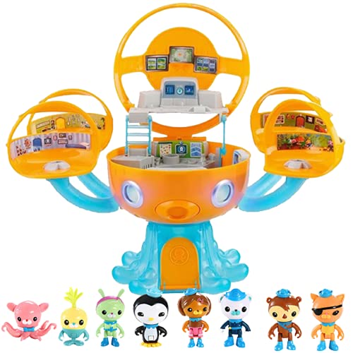 Octonauts Toys Son et lumière Octopod Castle Shark Adventure Plsyset Barnacles Peso Kwazii Figurine d'action Modèle Jouet pour enfants Cadeau d'anniversaire