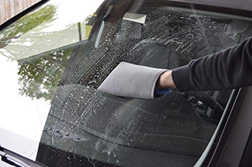 Lackreinigungs-Set - Liquid Elements Clay Mitt Knethandschuh + Koch Chemie Clay Spray 500ml + ADVANTUSE Mikrofasertuch 1 STK.