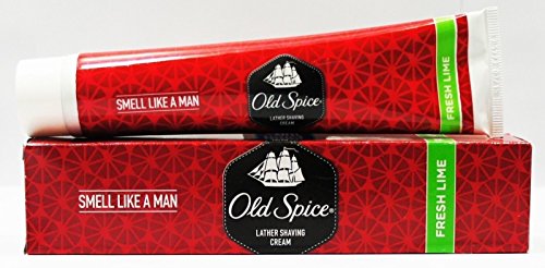 OLD SPICE LATHER SHAVING CREAM - LIME - 70g x 4