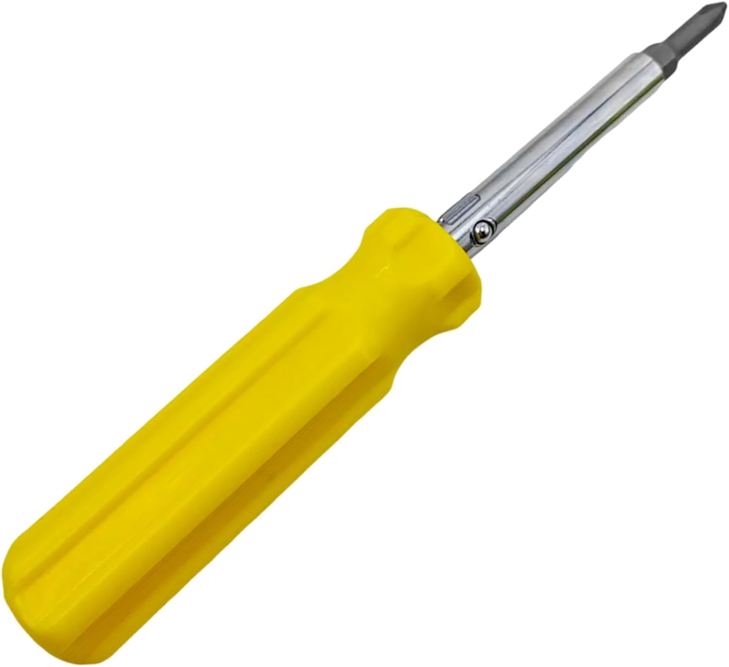 6-in-1 Screwdriver/Nut Driver Set,#1 And #2 Phillips, 3/16 And 5/16 Slotteds, 1/4" & 5/16" Nut Driver Bit Tubesnap-on 6 In 1 Multifunctional Screwdriver Bits yellow 1pc