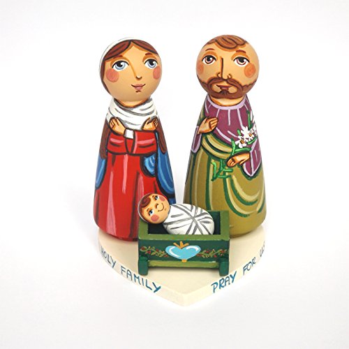 Holy Family figurines Holiday decorations Childrens nativity figurines kids nativity set Christmas decoration Christmas nativity set Wood nativity Christmas ornament Peg doll nativity Christmas decor