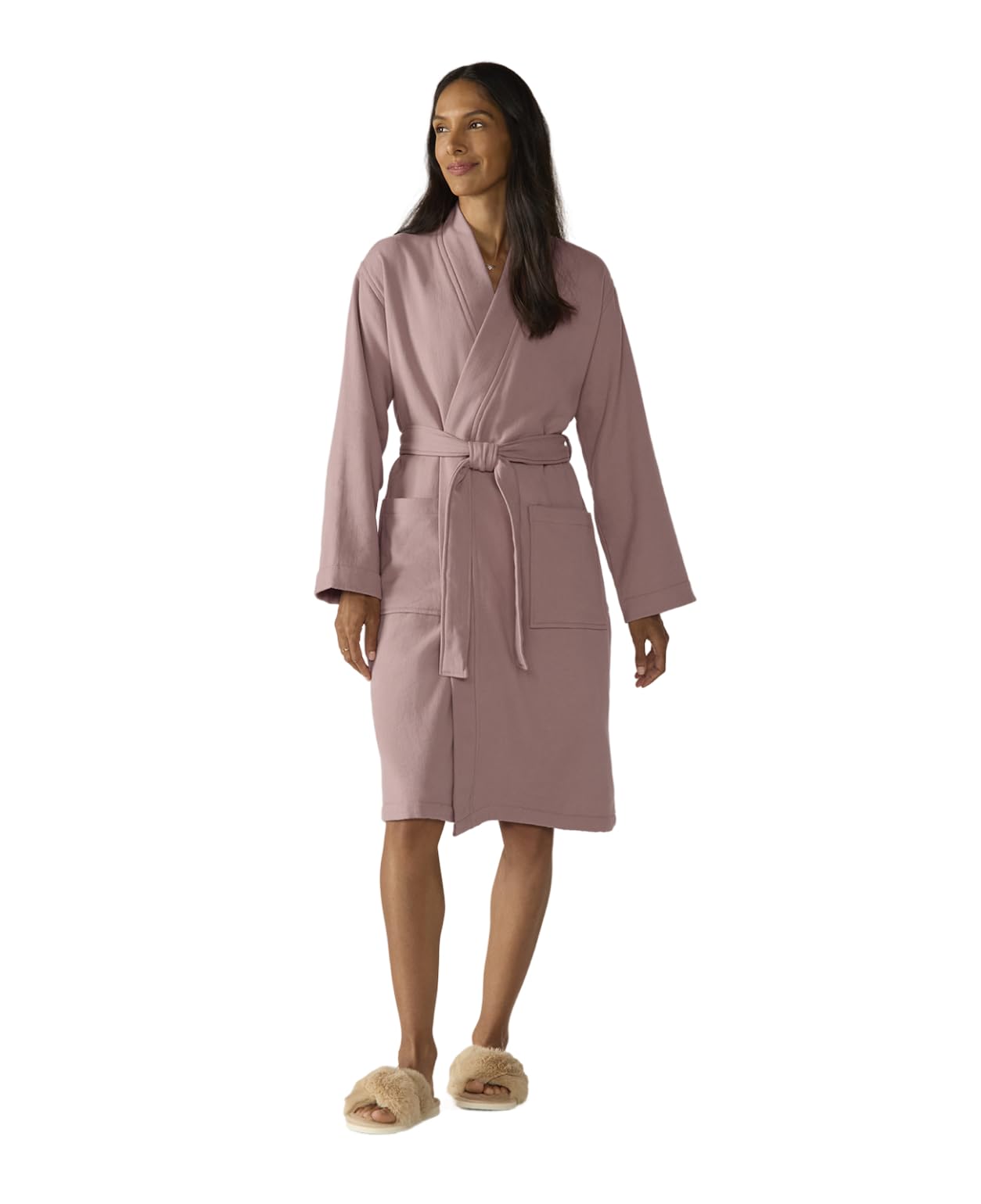 Coyuchi Organic Cotton Robe Unisex | Lightweight Breathable Terry | Soft Absorbent Sustainable Bathrobe