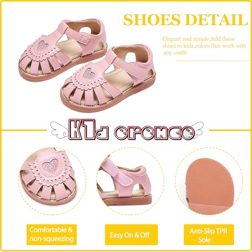 Image of Kiderence Toddler Girls Sandals Little Girls Kids Summer Shoes Toddler Sandals