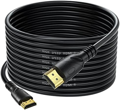 Jorenca 4K HDMI Cable 50FT (HDMI 2.0,18Gbps) Ultra High Speed Gold Plated Connectors,Ethernet Audio Return,Video 4K,FullHD1080p 3D Compatible with Xbox Playstation Arc PS3 PS4 PS9 PC HDTV - Black