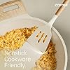 CAROTE Silicone Cooking Utensils Set, Kitchen Utensils Set 10 Pcs for cooking, BPA Free Spatula Set with Heat Resistant Wood Handles for Nonstick Cookware (Cream White) #2