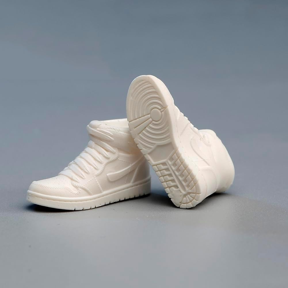 Amazon.co.jp: 1/12スケールフィギュアシューズホワイトスポーツ