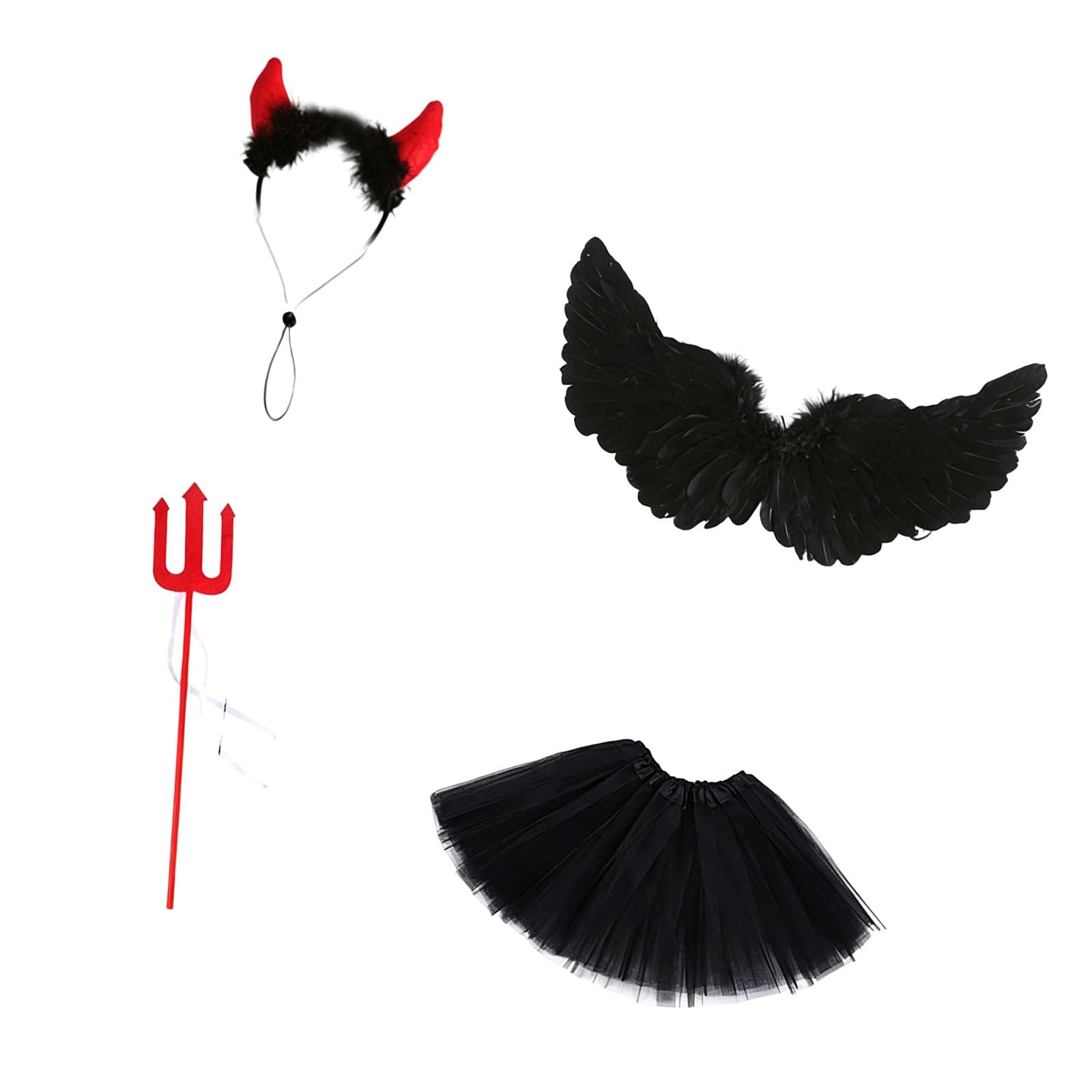 Whoasyst Garden Party Decor Feathered Wing Geese Costume Set with Adjustable Headband and Tulle Skirt Stylish Geese Attire Set Garden Feathered Wing