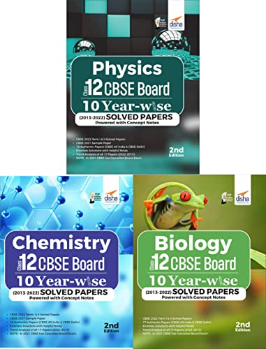 Physics, Chemistry & Biology Class 12 CBSE Board 10 YEAR-WIS… | Price ...