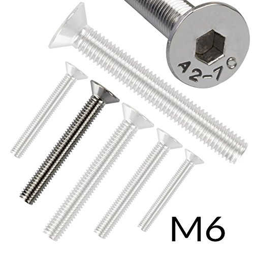 10 viti a testa svasata con esagono incassato in