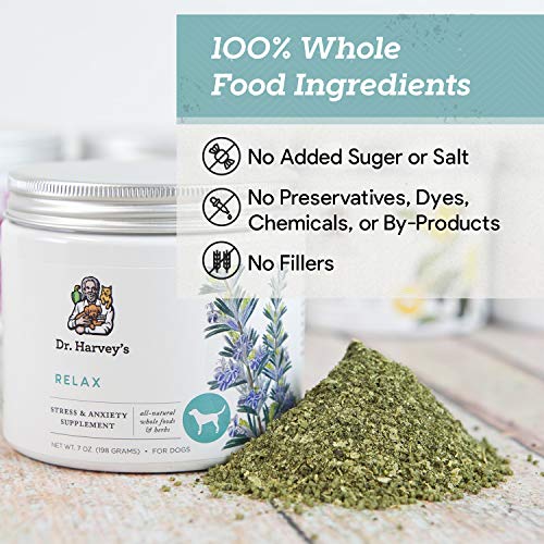 Dr. Harvey’s Relax Stress And Anxiety Supplement For Dogs, Herbal Food Dietary Supplement To Help Calm And Soothe Dog Anxiety, (7 Oz) #TOP3