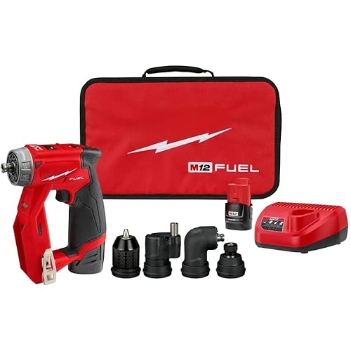 New 2505-22 for Milwaukee M12 Brushless Installation 4-in-1 Drill/Driver Kit Red