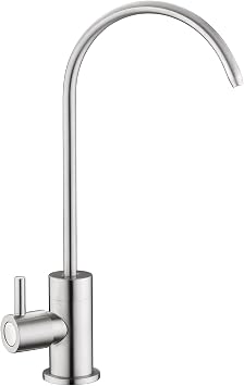 Kablle Drinking Water Faucet for Kitchen Sink, Reverse Osmosis Water Filtration Faucet for Bar Sink, Brushed Nickel and Stainless Steel, B06