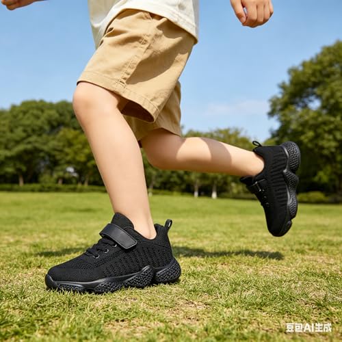 Image of Hetios Kids Shoes Girls Lightweight Athletic Running Shoes Breathable Knit School Sports Shoes (Toddler /Little Kid /Big Kid)