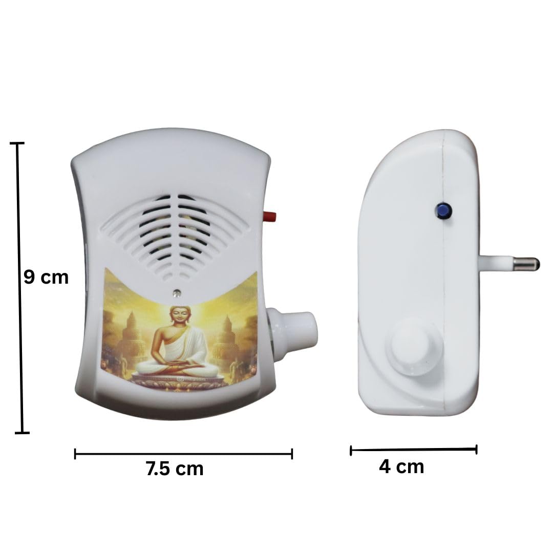 Jain Mantra Chanting Box for Prayer Mantra Device 7 in 1 Mantra (220/240V AC Power) Continuous Chants Speaker Jaap Meditation