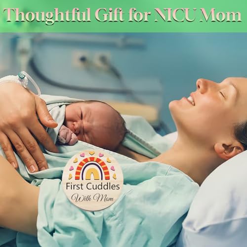 Image of NICU Milestone Cards Sign - Reversible Hospital to Home Journal Gift | 14 Designs Rainbow NICU Milestones Wooden Photo Props for Preemies, Celebrate NICU Baby's Special Milestone Moments