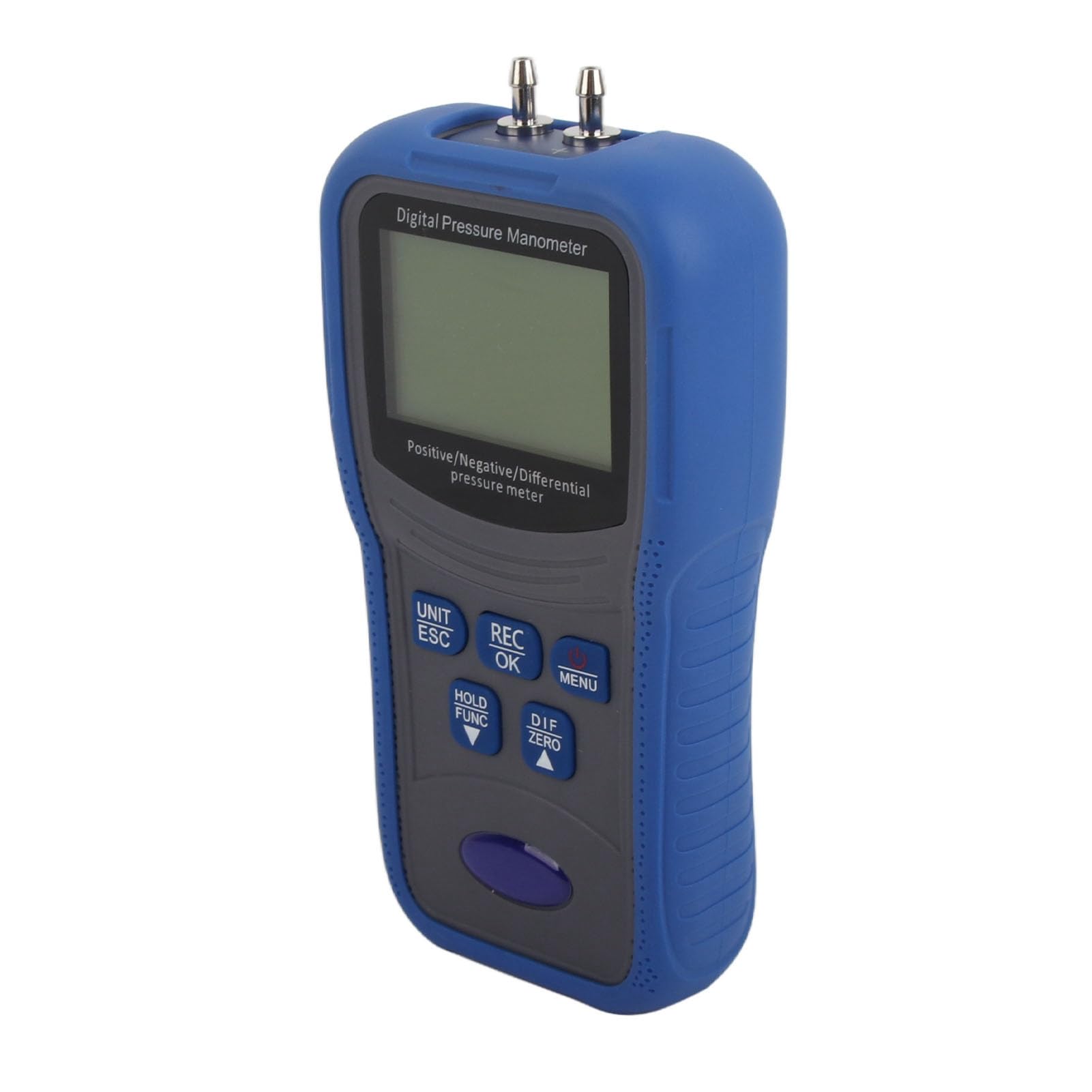 Jiawu Manómetro Digital Pantalla LCD Probador de Presión de Gas de Medición Rápida Sensible de Alta Precisión, ± 0,3% FS Manómetro Diferencial Digital para Reparación de Automóviles HVAC, Registra 32