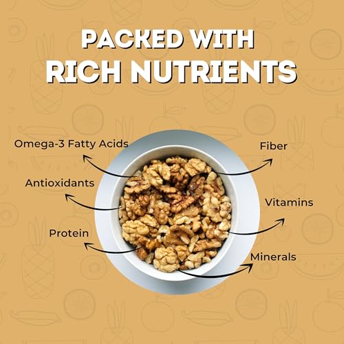 Image of 3P Kashmiri Walnut Kernels 1kg (250g x 4) | Premium Akhrot Giri Without Shell | Brown Walnut Kernels | Natural Raw Walnuts Dry Fruits | Crunchy & Fresh