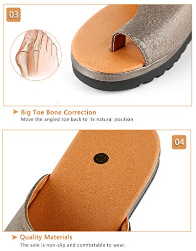 Faxiang Bunion Corrector Toe Correction Sandals Comfortable Soft Pu Reduces Friction Relief Bunion Pain For Most People #TOP6
