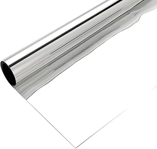 Window Privacy Film Adhesive Heat Control One Way Mirror Reflective Window Tint Sun UV Blocking Window Sticker Vinyl for Home and Office, Silver, 60inches x 33feet