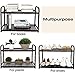 STORAGE MANIAC Under Sink 2 Tier Expandable (Width & Height) Shelf Organizer, Under Sink Organizer and Storage with 10 Removable Steel Panels for Kitchen, Bathroom - from 16.54 to 29.13 Inches, Bronze