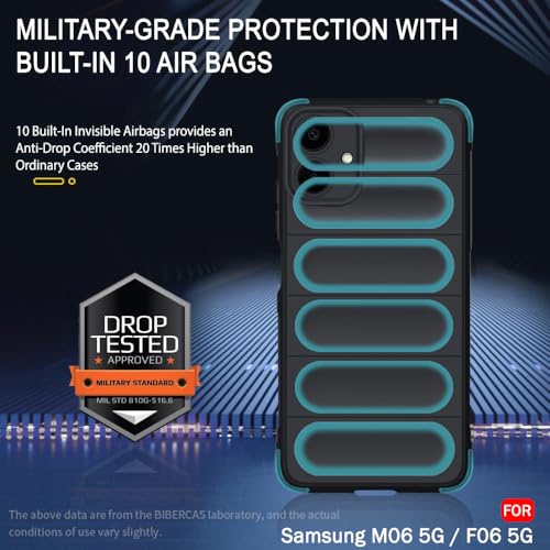 Image of TheGiftKart Liquid Silicon Back Cover Case for Samsung Galaxy M06 5G / F06 5G | Shockproof Military Grade Protection | Micro-Fibre Cloth On Inner Side | Anti-Slip Grip Back Cover Case (TPU, Black)