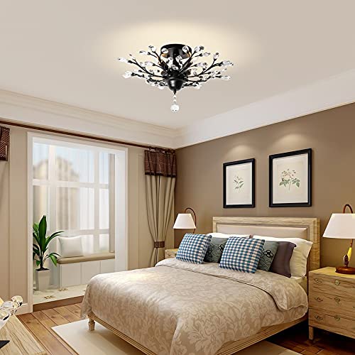 image for Ganeed Crystal Chandeliers,Vintage K9 Clear LED Ceiling Lighting,Ediso