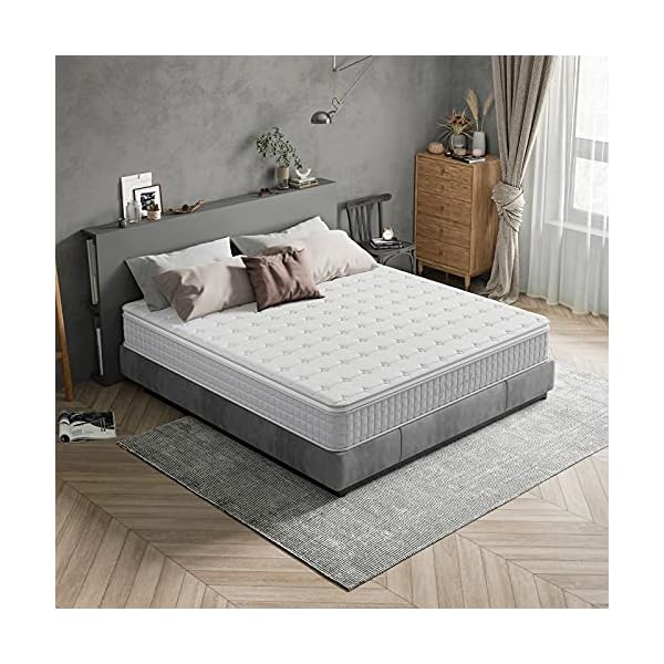 Vesgantti 9.6 Inch Pocket Sprung Mattress with Breathable Foam and Individually Wrapped Spring - Medium Firm Feel, Modern Box Top Collection - Image 6