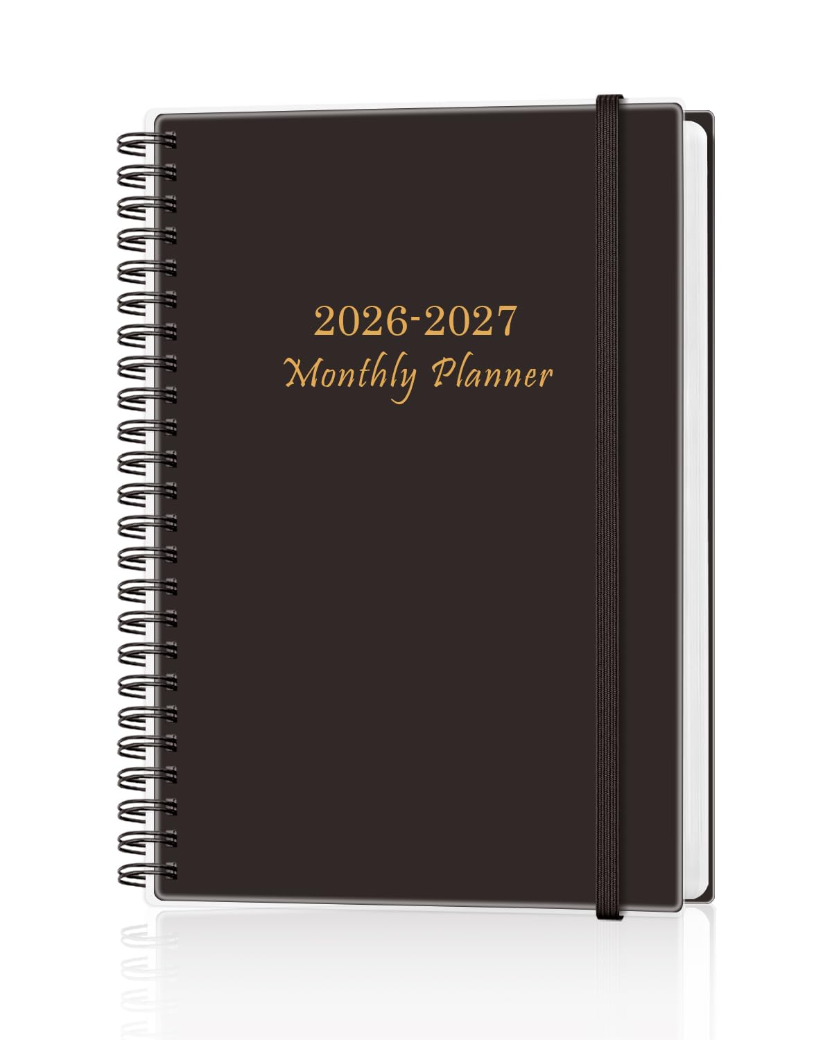Monthly Planner 2025-2026 – Monthly Calendar from July 2025 to December 2026, 18 Month Planner with Spiral Binding, Inner Pocket, Elastic Closure, 5.8" x 8.5", Black-image-41
