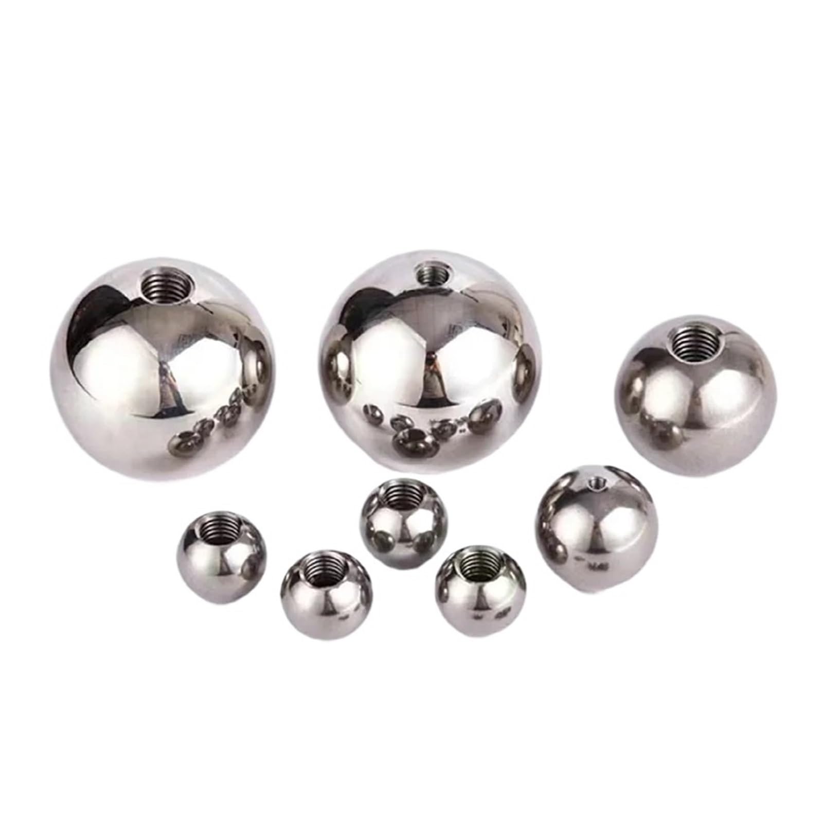 Stainless Steel Drilling Balls OD 5-60mm Threaded Half Hole Balls Stainless Steel Drilling Ball Blind Female Thread M2 .5 M3 M4 M5 M6 M8 M10 for Bike Bicycles Skateboard(M5,OD 17mm)