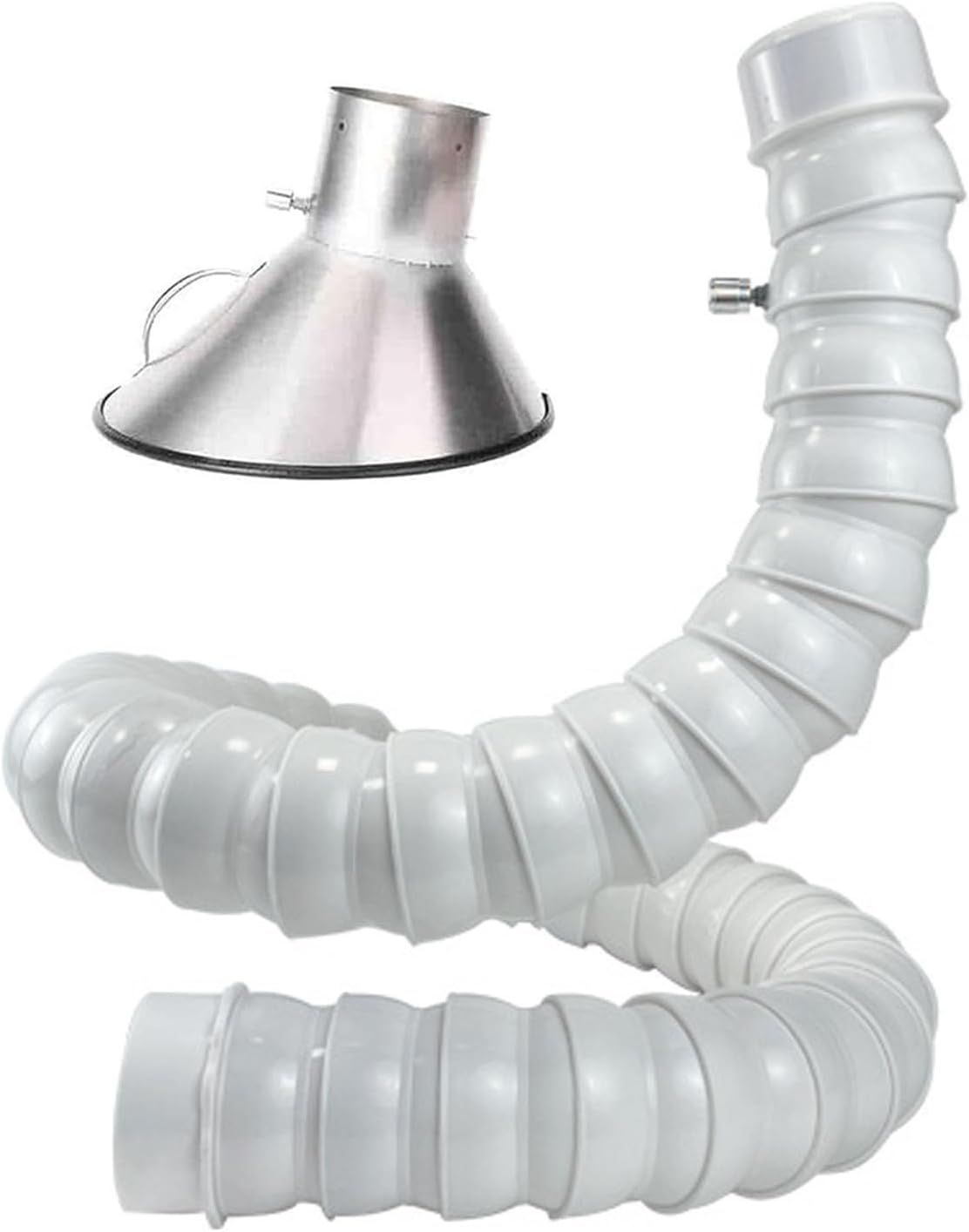 360° Flexible Fume Extractor Hose with Hood - Articulated Air Duct for Laser Engraving & Soldering, 1M/3.3FT Length, ID 100MM/3.8/9in - Ideal for Laboratories