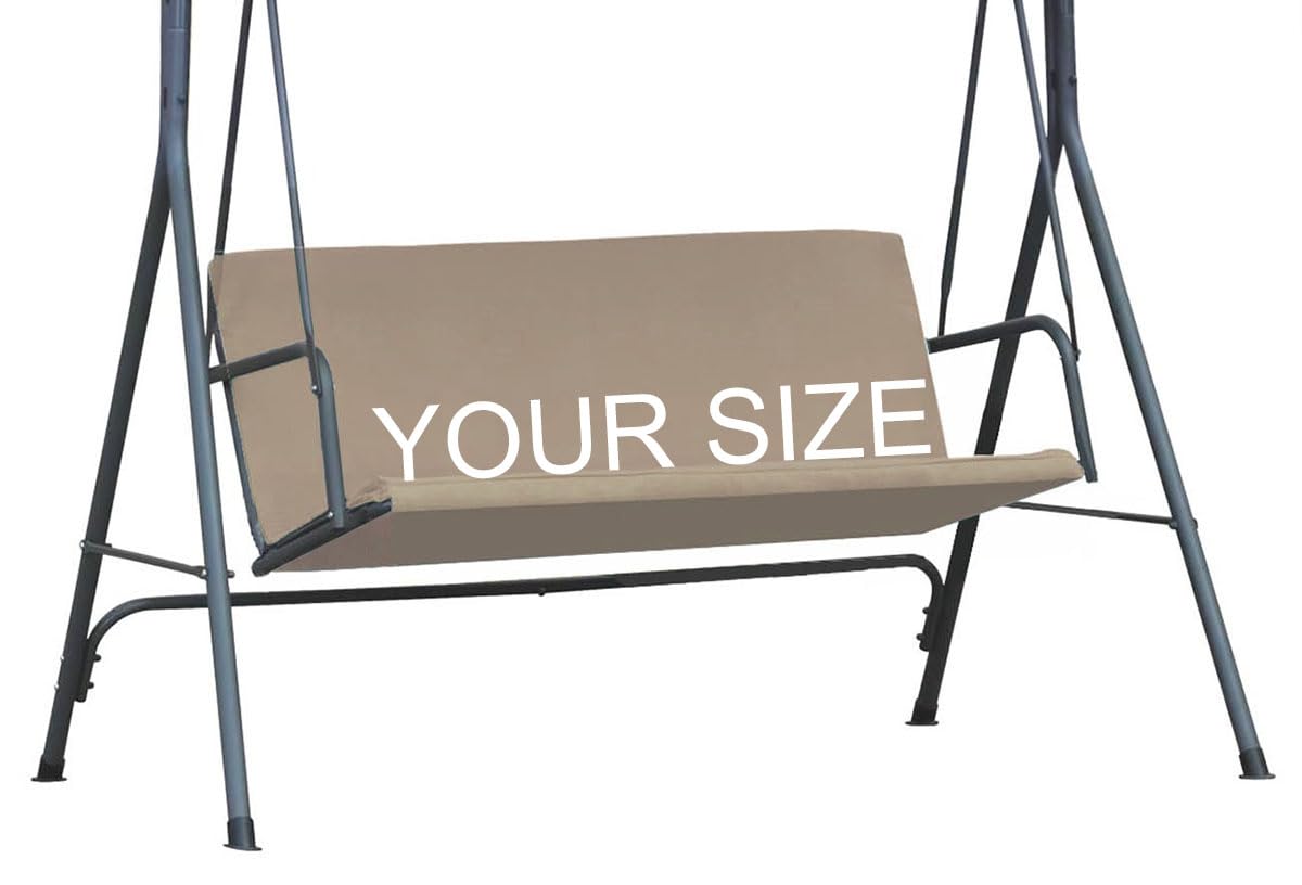 Ferocity Stylish Personalised Cover Replacement Swing Chair Seat Patio Hammock Top Garden Outdoor Your Size to Order, Beige [101]