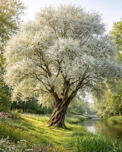 2 White Willow Trees - Rare and Unique Live Tree Plants - White Leaves - Fresh Cuttings to Grow